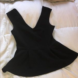H&M Black Peplum Top